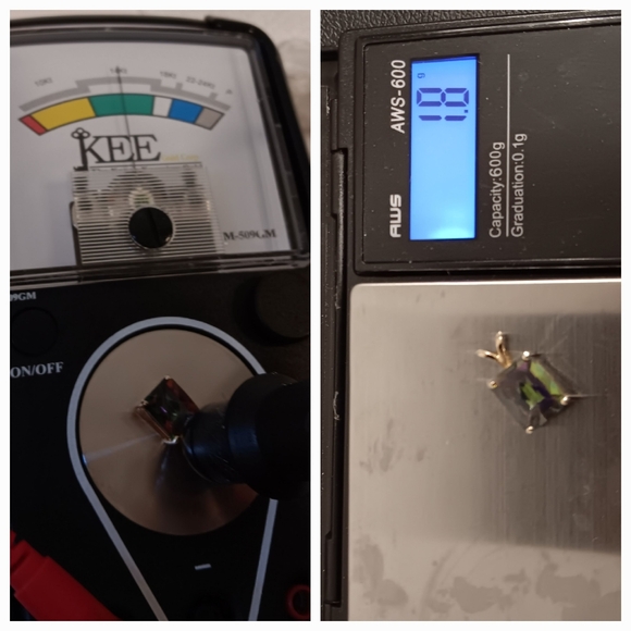 14k Gold Pendant for necklaces Mystic Quartz Solid real 14kt - Picture 2 of 5